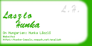 laszlo hunka business card