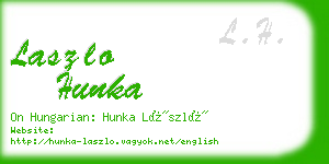 laszlo hunka business card